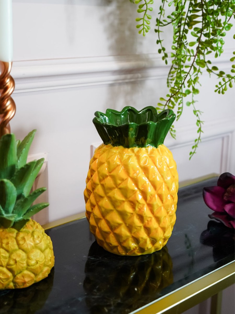 pineapple vase planter Pineapple Ceramic Stem Vase