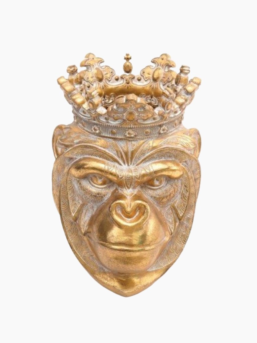 gorilla plant pot Gold Gorilla Crown Planter Pot – PUNK & POODLE