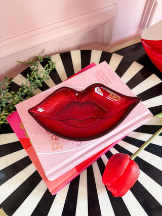 Kiss Me Bright Red Lips Bowl - Punk & Poodle