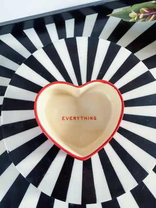 Ceramic Heart Trinket Box