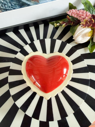 Ceramic Heart Trinket Box