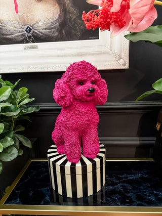 Fuchsia Pink Poodle Figure