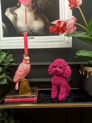 Fuchsia Pink Poodle Figure