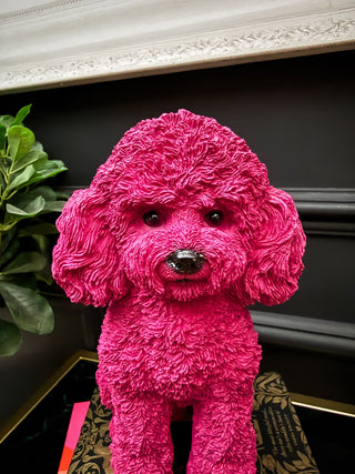 Fuchsia Pink Poodle Figure