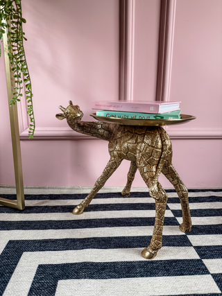 Gold Giraffe Tray Stand