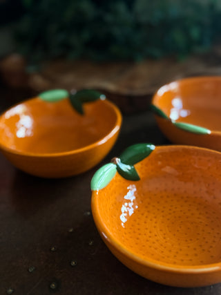 Orange Ceramic Nibbles Bowl