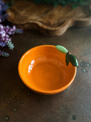 Orange Ceramic Nibbles Bowl