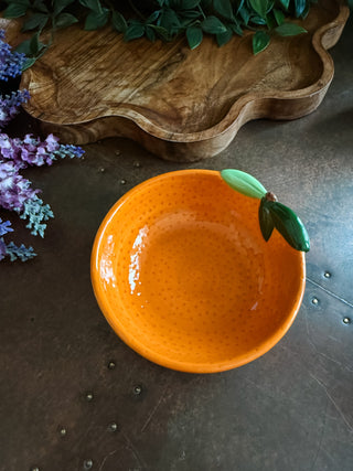 Orange Ceramic Nibbles Bowl