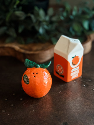 Orange Salt & Pepper Shakers
