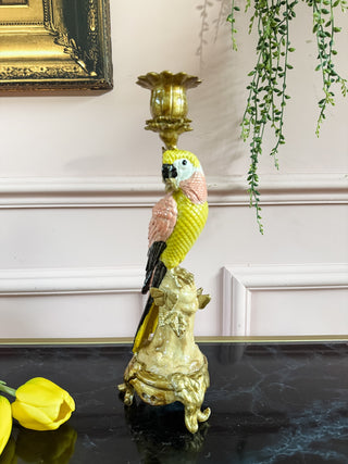 Ornate Parrot Candle Holder