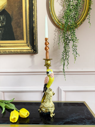 Ornate Parrot Candle Holder