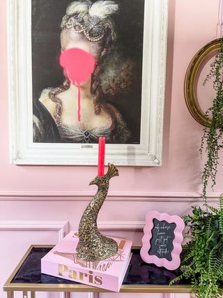 Peacock Head Candle Holder