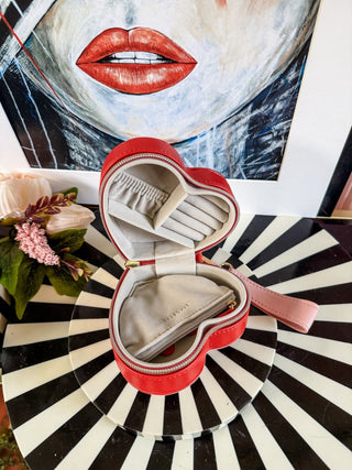 All Heart Travel Jewellery Case | Red - PUNK & POODLE