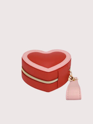 All Heart Travel Jewellery Case | Red - PUNK & POODLE