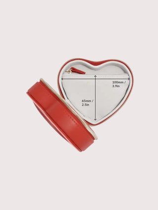 All Heart Travel Jewellery Case | Red - PUNK & POODLE