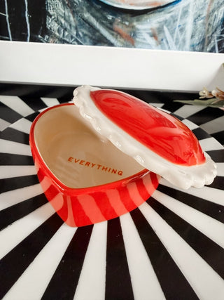 Ceramic Heart Trinket Box - PUNK & POODLE