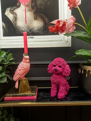 Fuchsia Pink Poodle Figure - PUNK & POODLE