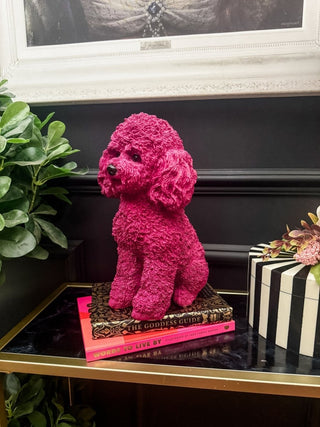 Fuchsia Pink Poodle Figure - PUNK & POODLE