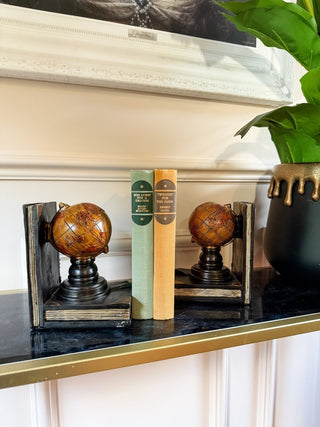 Globe Bookends - PUNK & POODLE