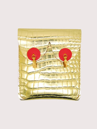 Gold Croc Tassel Boob Purse - PUNK & POODLE