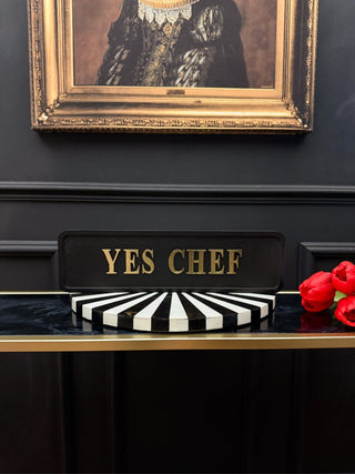 Gold Foil Sign 'Yes Chef' - PUNK & POODLE