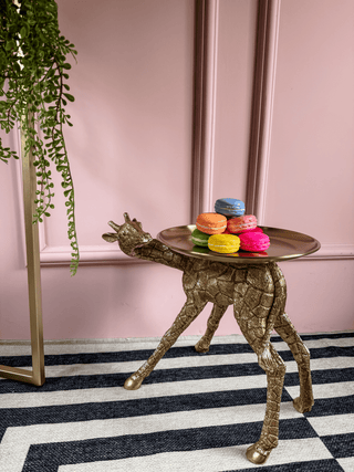 Gold Giraffe Tray Stand - PUNK & POODLE