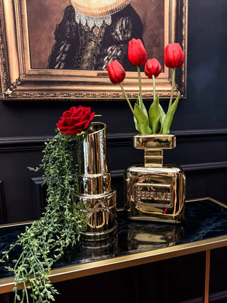 Gold Lipstick Vase - PUNK & POODLE