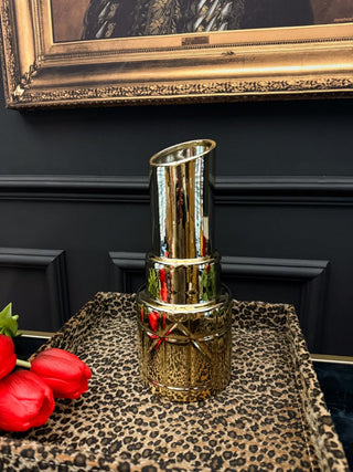 Gold Lipstick Vase - PUNK & POODLE
