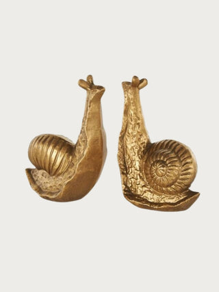 Gold Snail Bookends - PUNK & POODLE