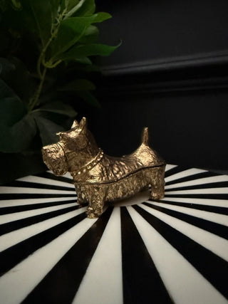 Gold Terrier Trinket Box - PUNK & POODLE