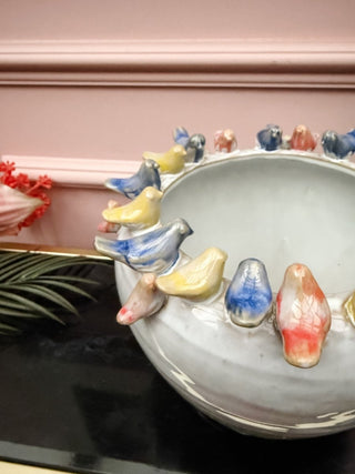 Large Perched Bird Ceramic Vase/Pot - PUNK & POODLE