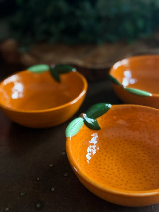Orange Ceramic Nibbles Bowl - PUNK & POODLE
