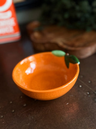 Orange Ceramic Nibbles Bowl - PUNK & POODLE