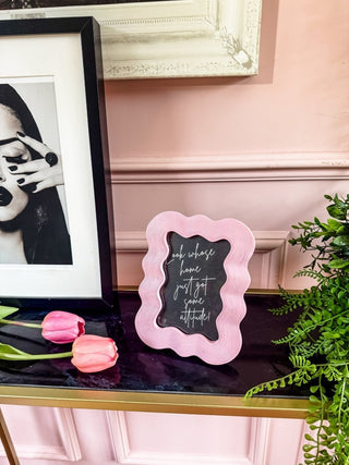 Pink Wave 4x6 Photo Frame - PUNK & POODLE