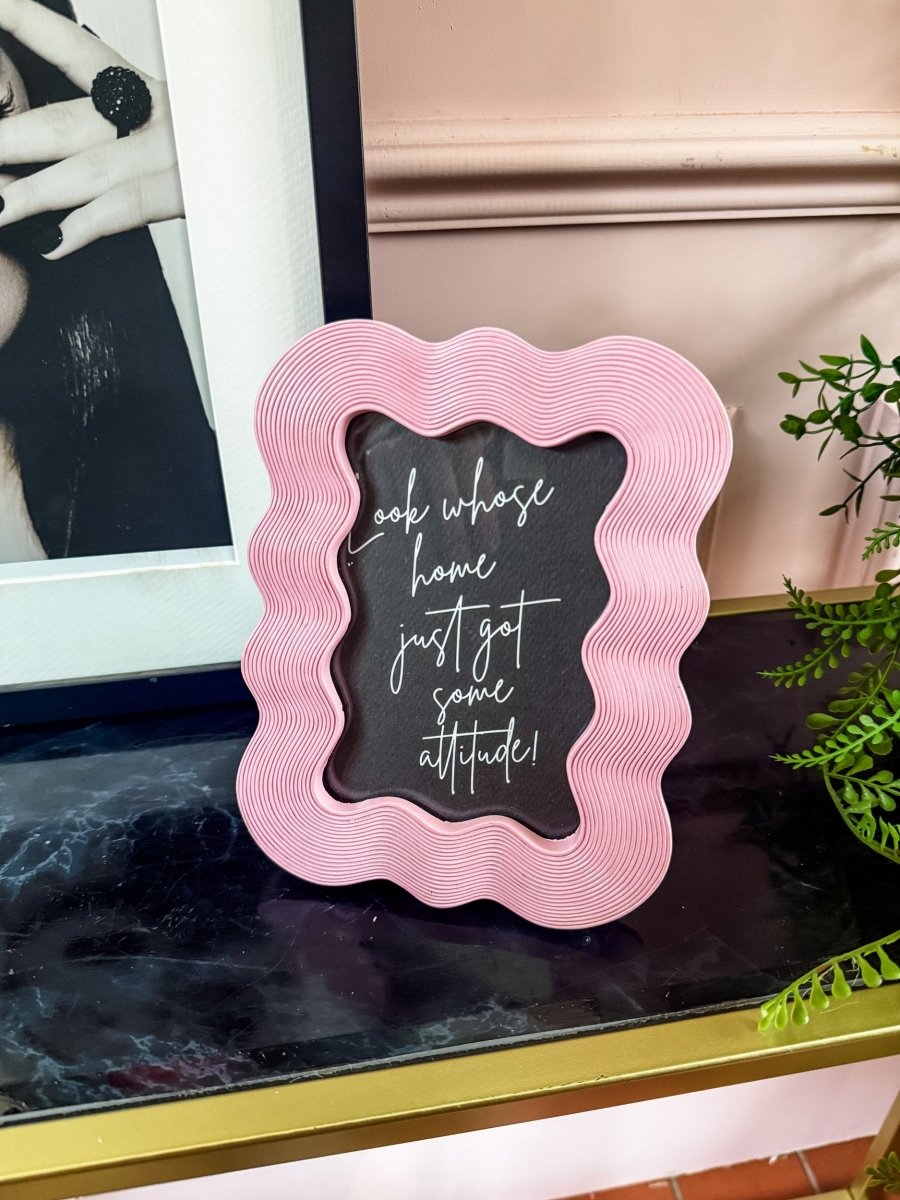 Pink Wave 4x6 Photo Frame | Punk & Poodle – PUNK & POODLE