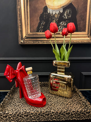 Red Bow High Heel Bottle Holder - PUNK & POODLE