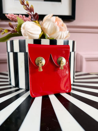 Red Patent Tassel Boob Purse - PUNK & POODLE