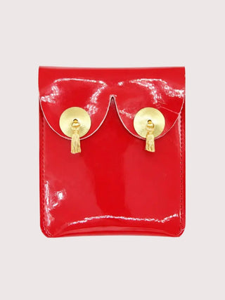 Red Patent Tassel Boob Purse - PUNK & POODLE