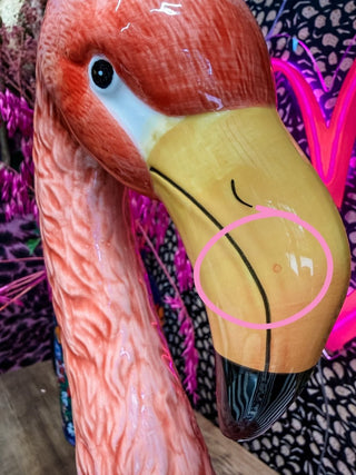 (Second) Flamingo Head Ceramic Vase | Large - PUNK & POODLE