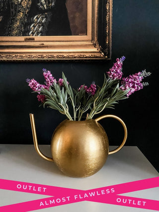 (Second) Gold Vintage Style Round Watering Can - PUNK & POODLE