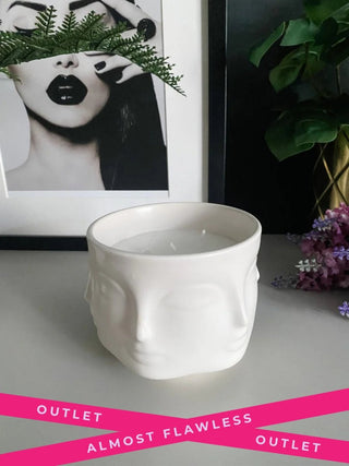 (Second) Monochrome Pagan Face Candle - PUNK & POODLE