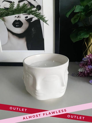 (Second) Monochrome Pagan Face Candle - PUNK & POODLE