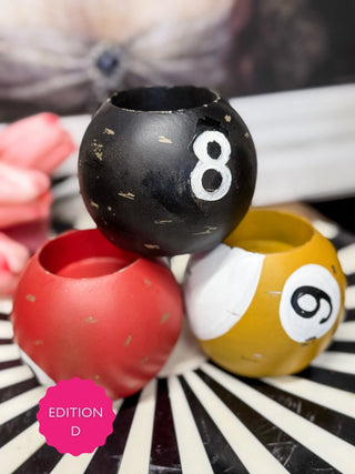 (Second) Pool Ball Tealight Candle Holder Set - PUNK & POODLE