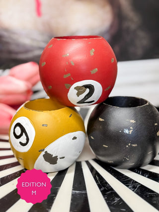 (Second) Pool Ball Tealight Candle Holder Set - PUNK & POODLE
