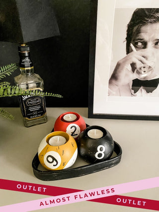 (Second) Pool Ball Tealight Candle Holder Set - PUNK & POODLE