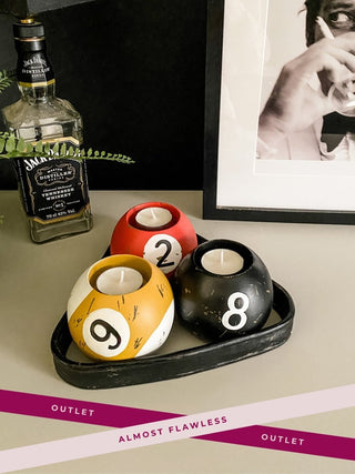 (Second) Pool Ball Tealight Candle Holder Set - PUNK & POODLE