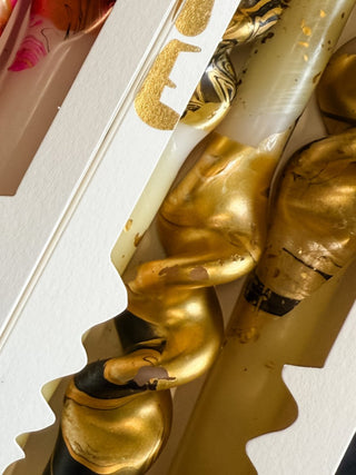 Set of 3 Dip Dye Swirl Dinner Candles | Surprise Bungalow - PUNK & POODLE