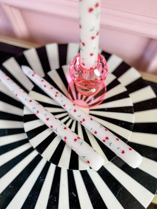 Set of 3 Taper Candles | Heart Cherry - PUNK & POODLE