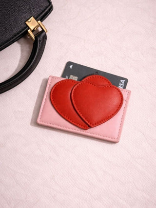 Two Hearts Card Holder Wallet - PUNK & POODLE