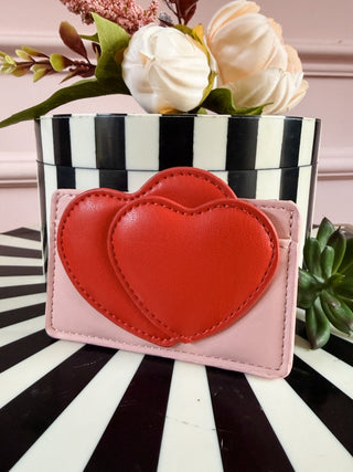 Two Hearts Card Holder Wallet - PUNK & POODLE